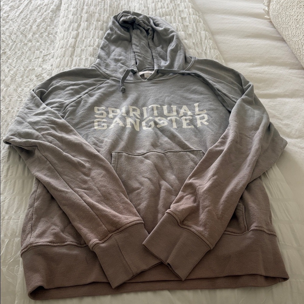 Spiritual Gangster Light Gray/Pink Hoodie
